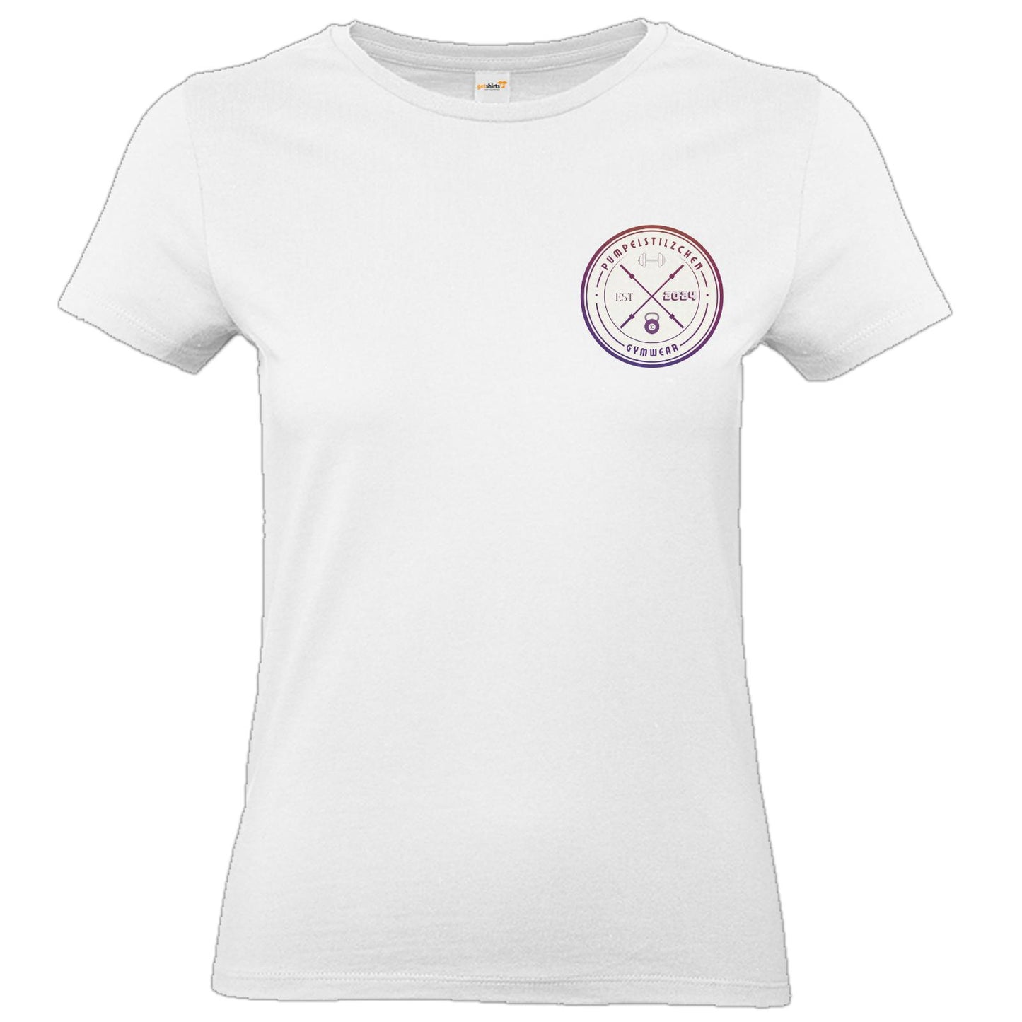 Basic Ladies Premium Shirt - Pumpelstilzchen Coloured Logo Back