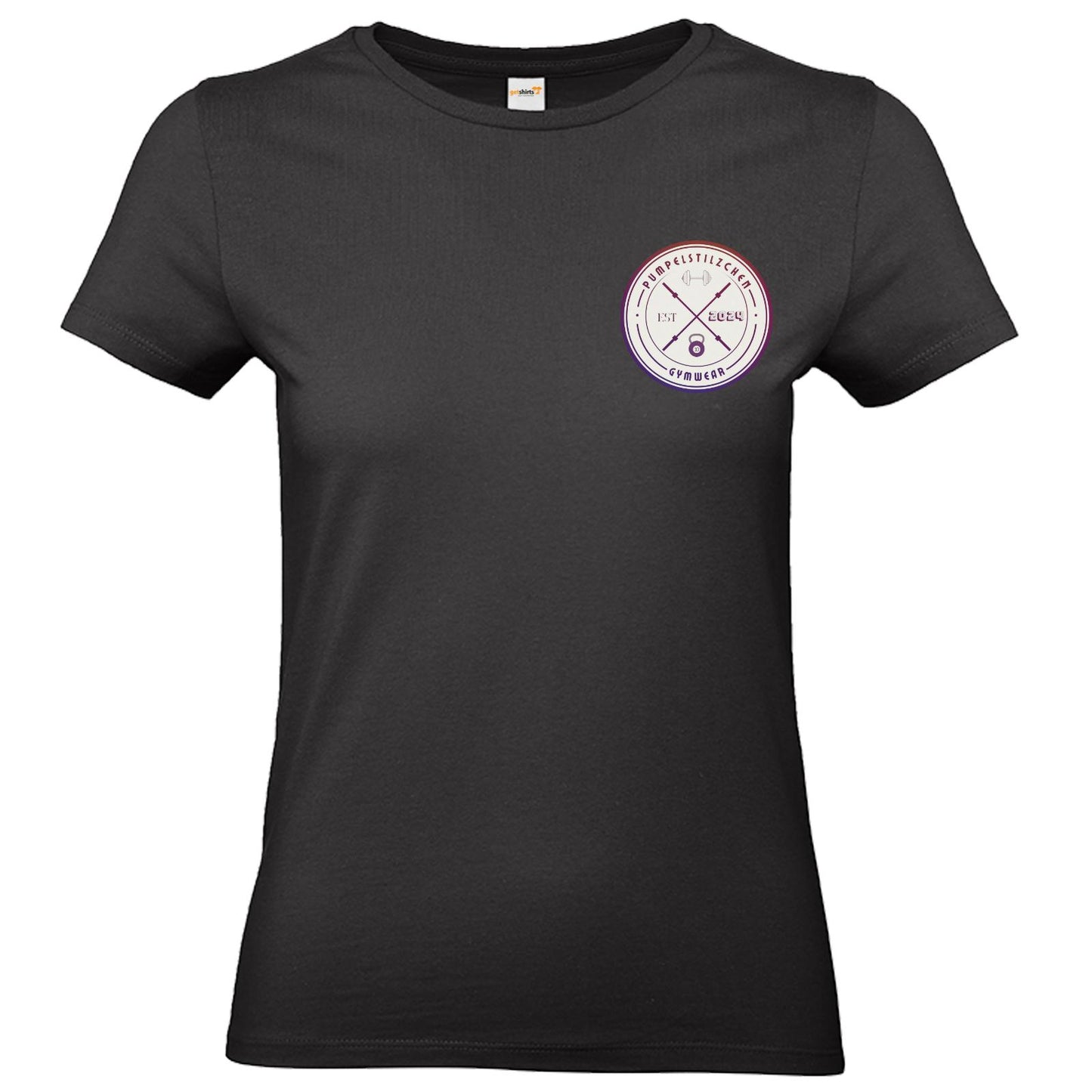 Basic Ladies Premium Shirt - Pumpelstilzchen Coloured Logo Back