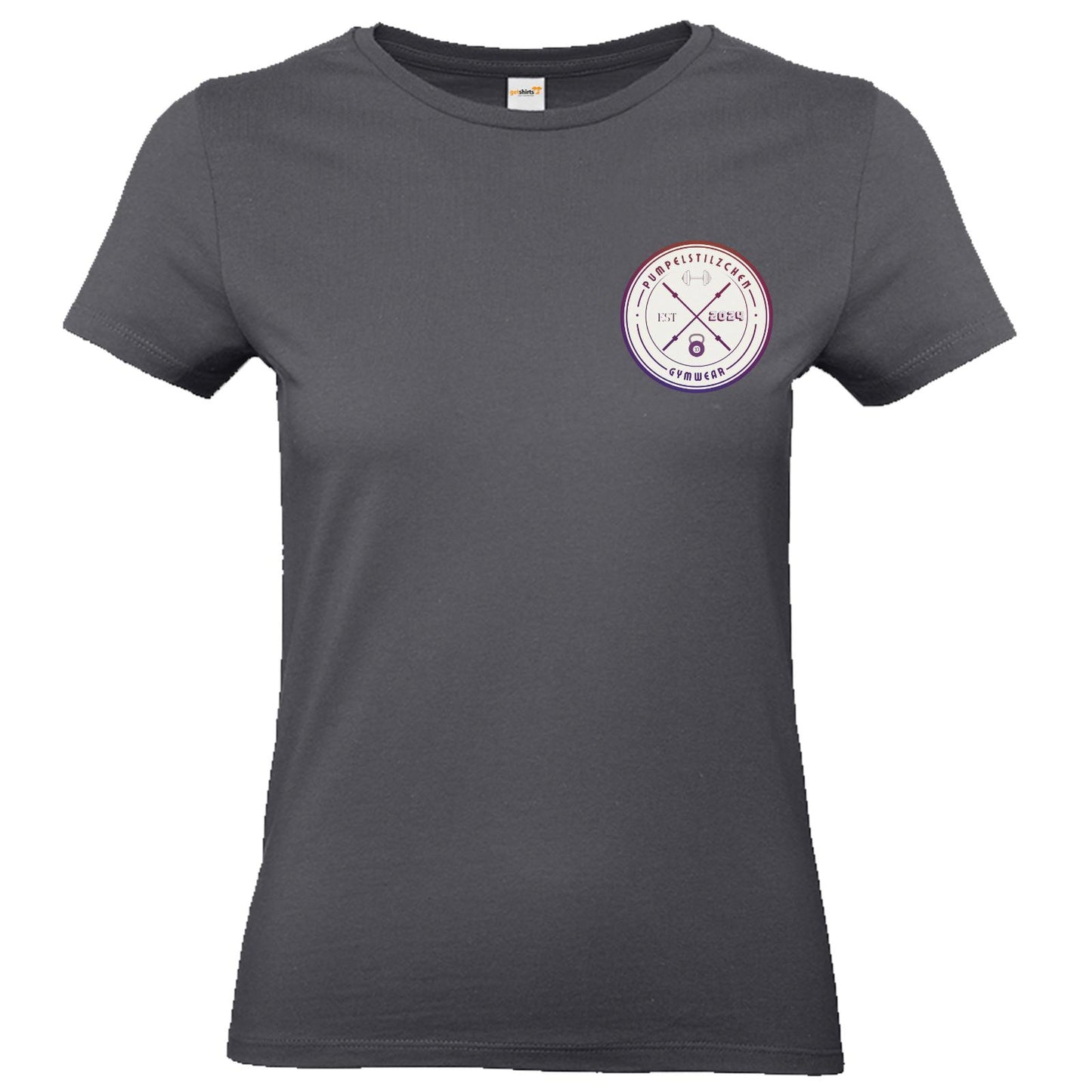 Basic Ladies Premium Shirt - Pumpelstilzchen Coloured Logo Back