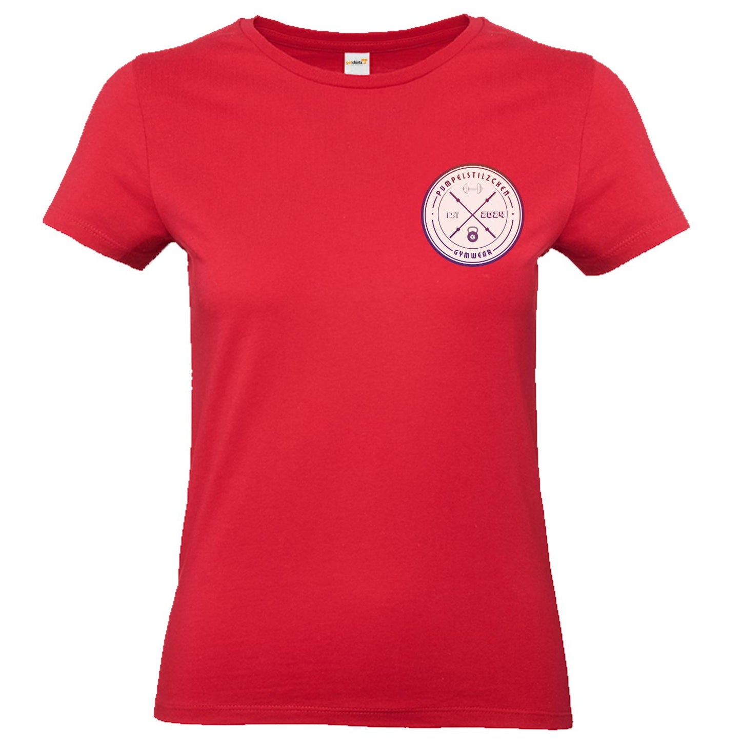 Basic Ladies Premium Shirt - Pumpelstilzchen Coloured Logo Back