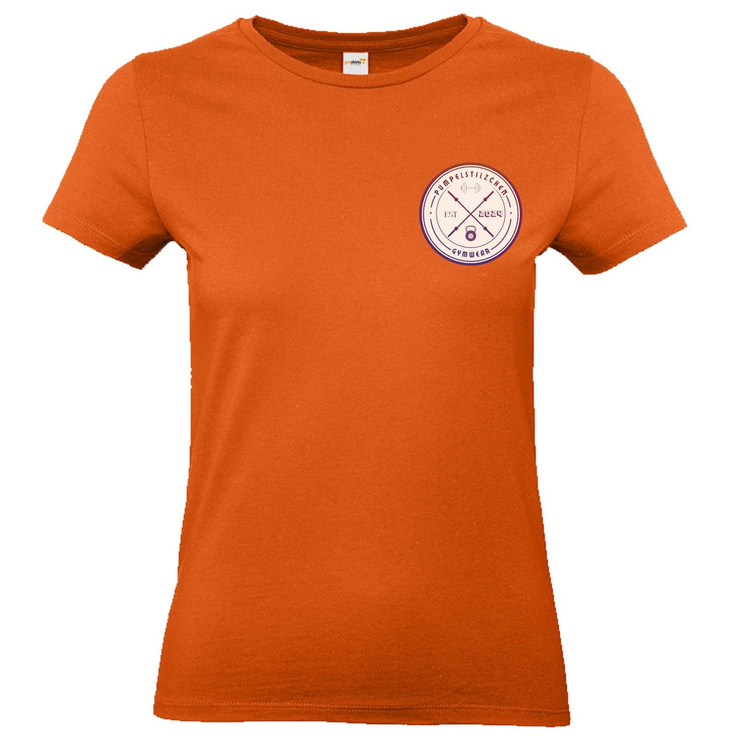 Basic Ladies Premium Shirt - Pumpelstilzchen Coloured Logo Back