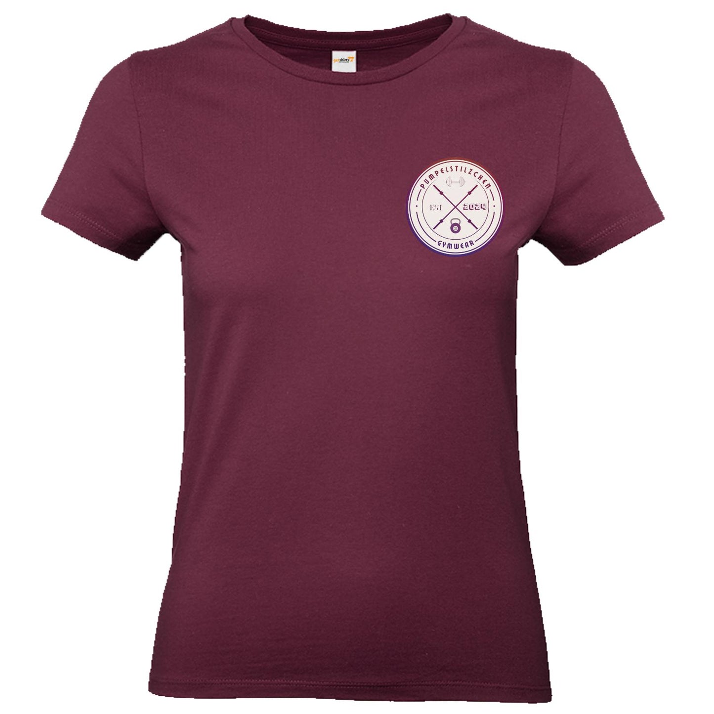 Basic Ladies Premium Shirt - Pumpelstilzchen Coloured Logo Back