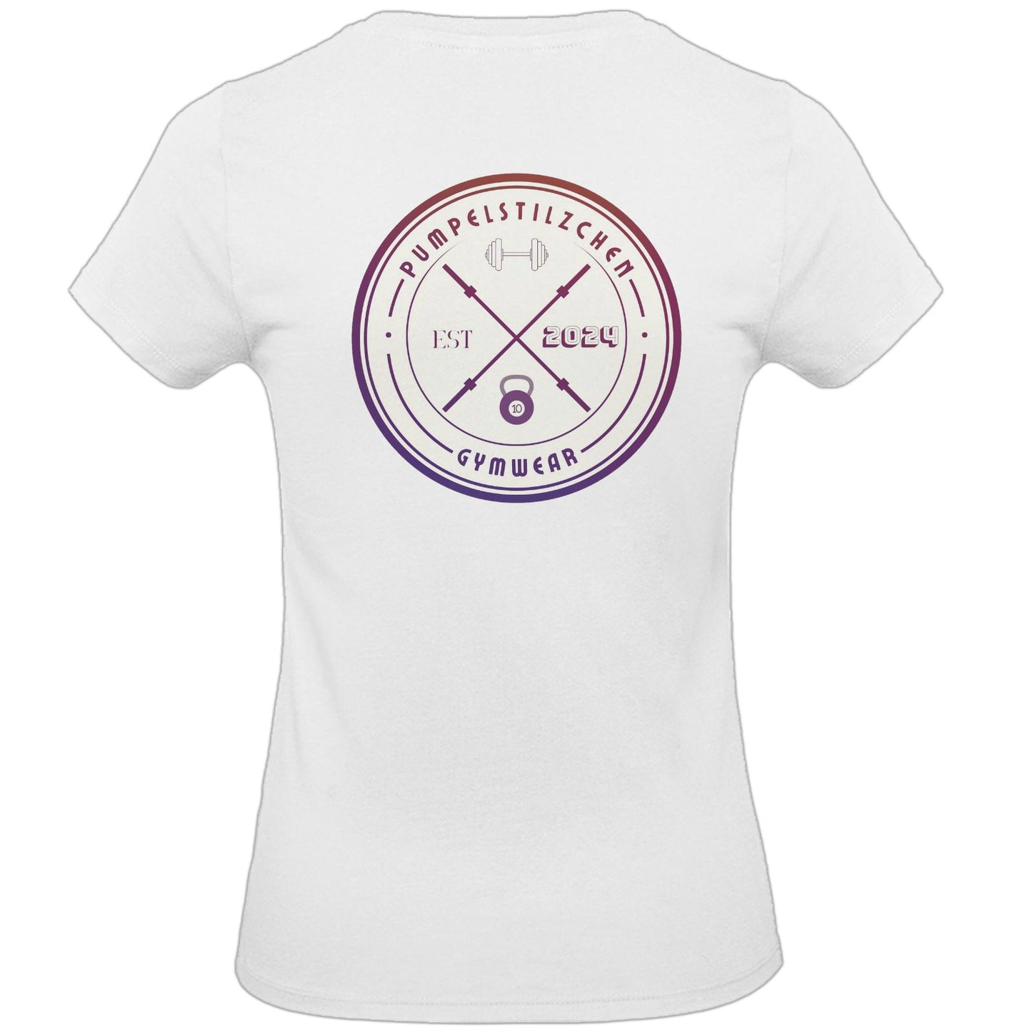 Basic Ladies Premium Shirt - Pumpelstilzchen Coloured Logo Back