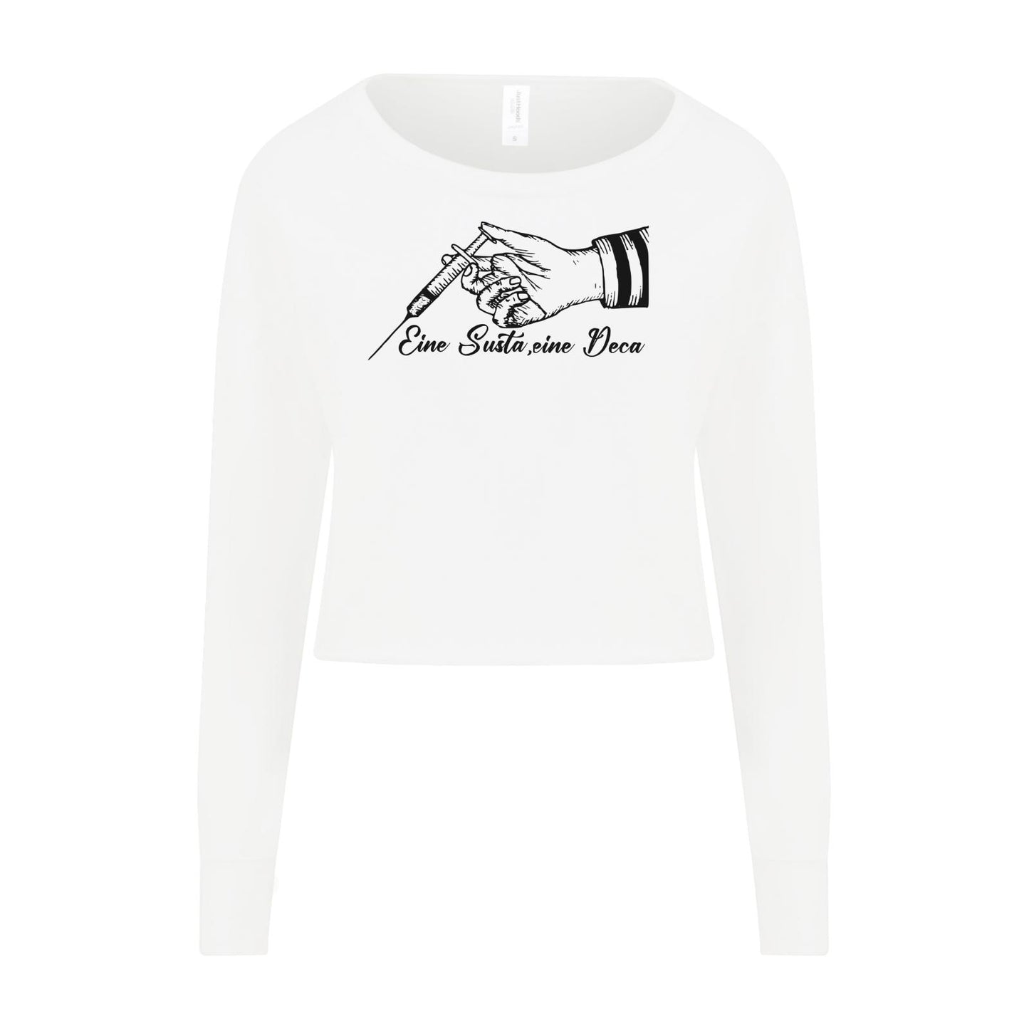 Ladies Cropped Sweat - Eine Susta, eine Deca