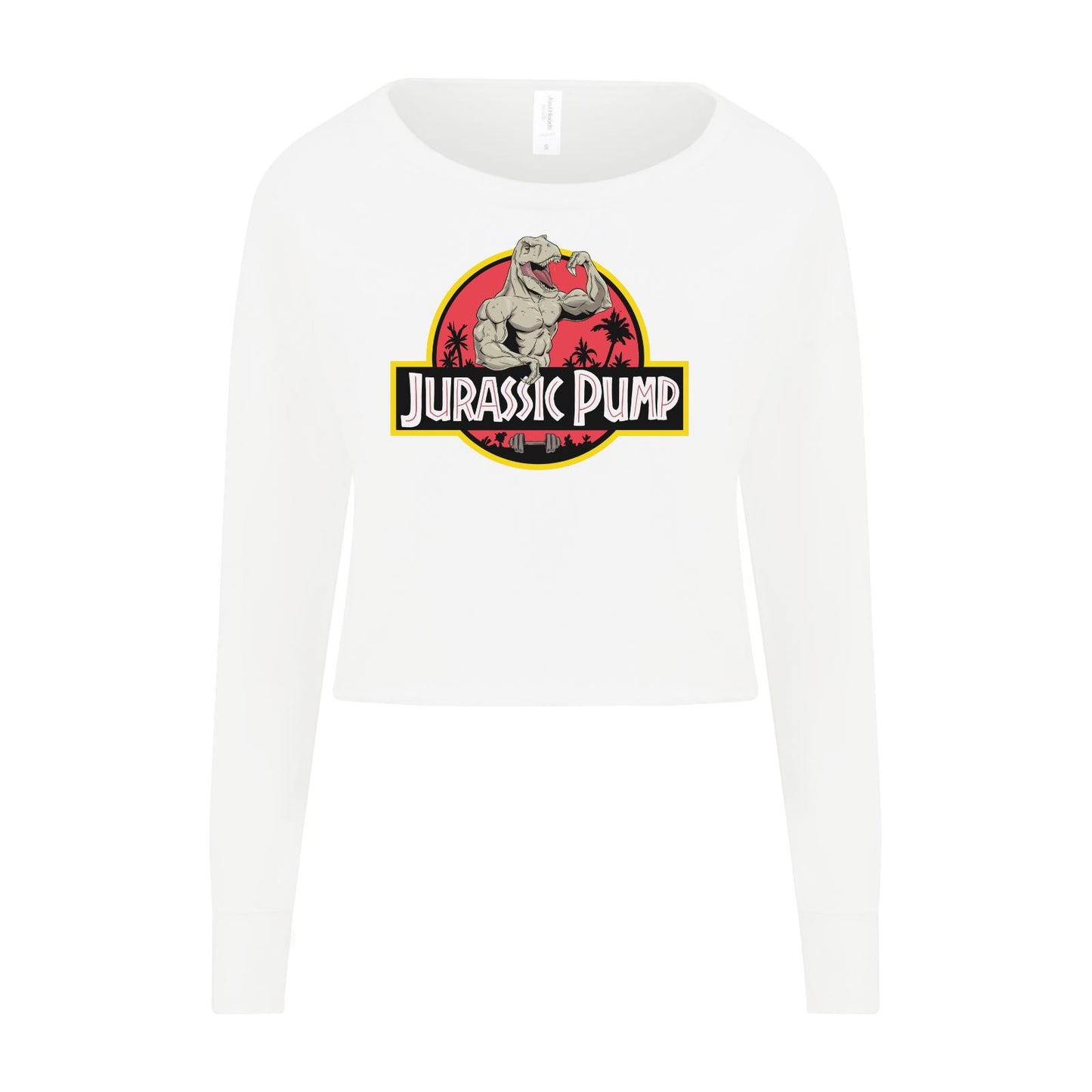 Ladies Cropped Sweat - Jurassic Pump
