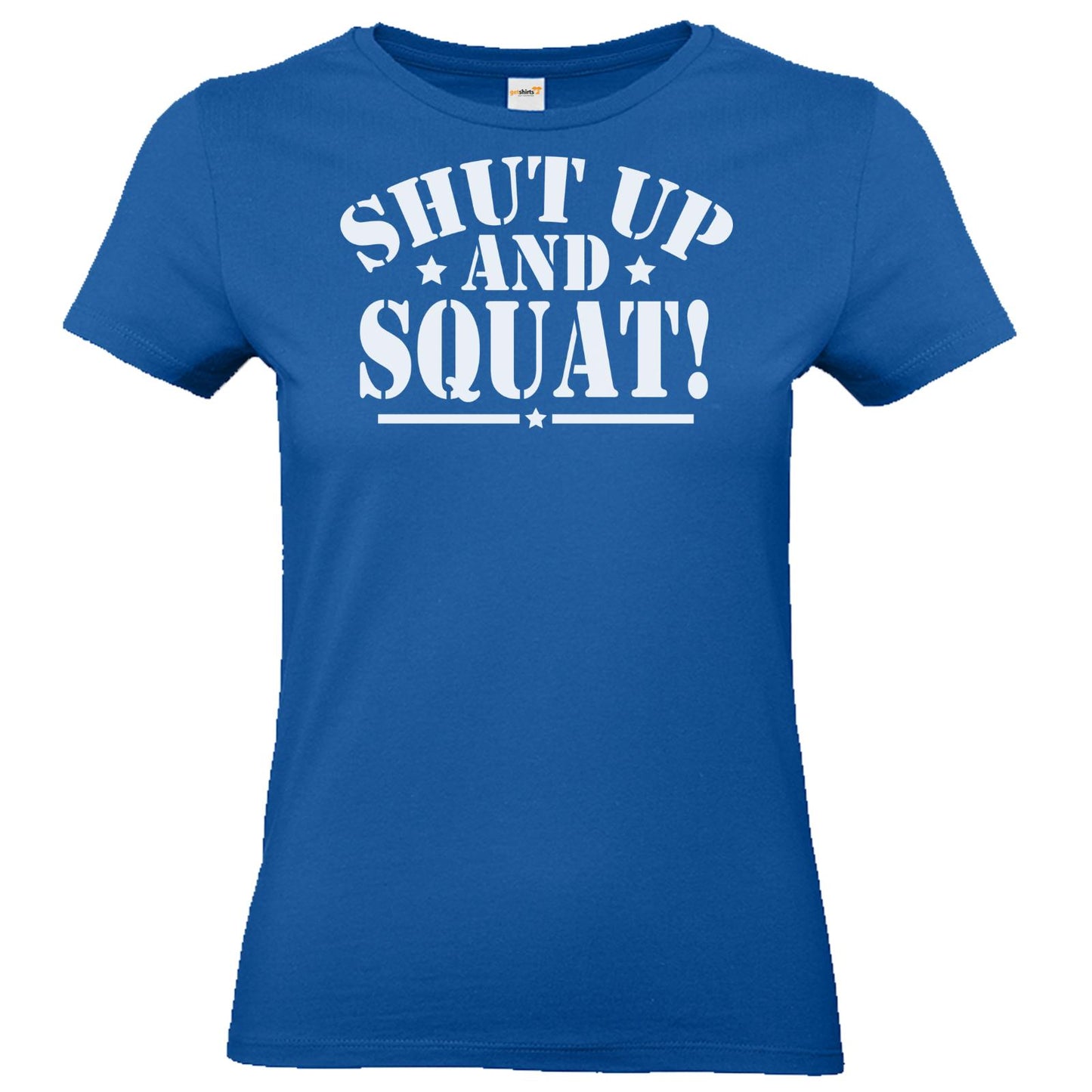 T-Shirt Damen Premium FAIR WEAR - Shut up and squat!