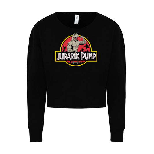 Ladies Cropped Sweat - Jurassic Pump